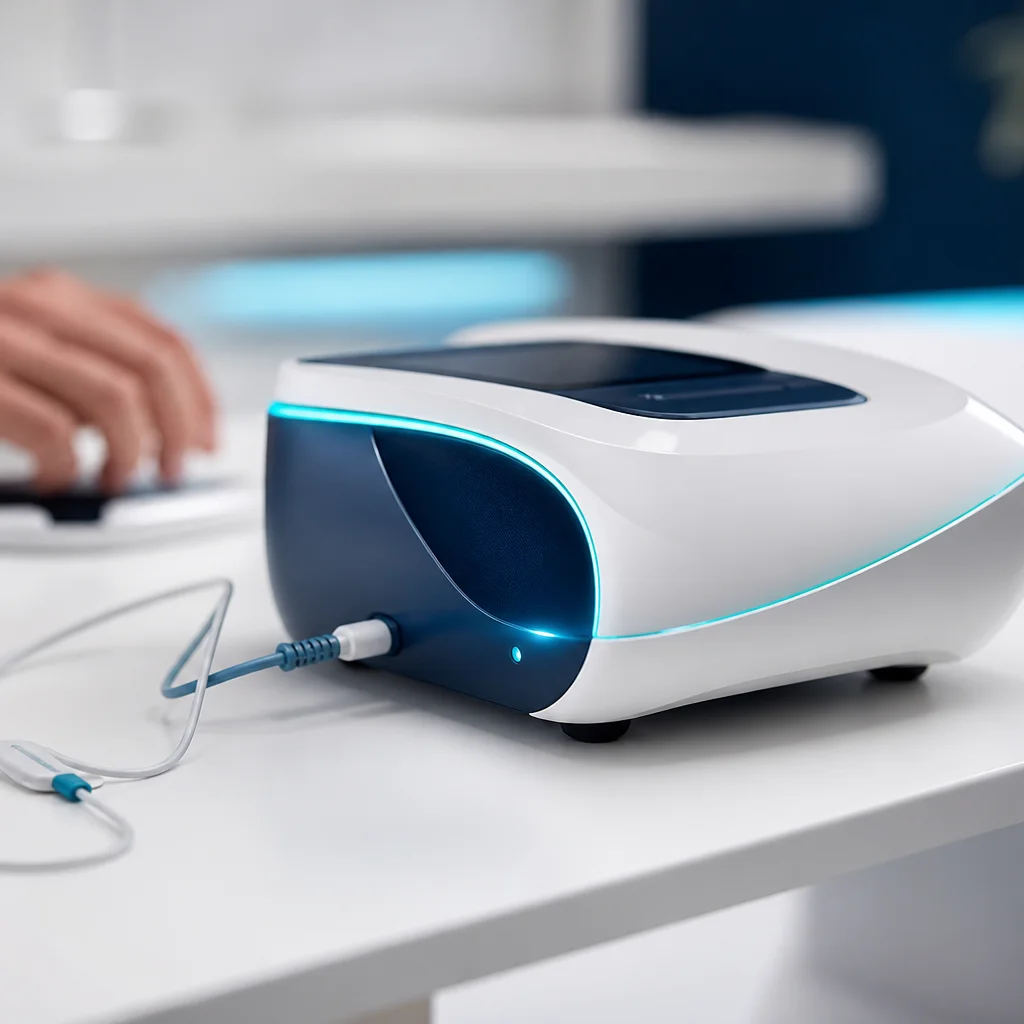A sleek modern neuromodulation device used for non-invasive nerve stimulation in St. Peters, MO
