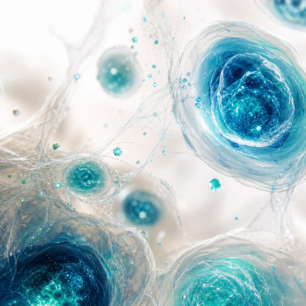 Abstract regenerating cells and tissue glow, illustrating regenerative therapy in St. Peters, MO